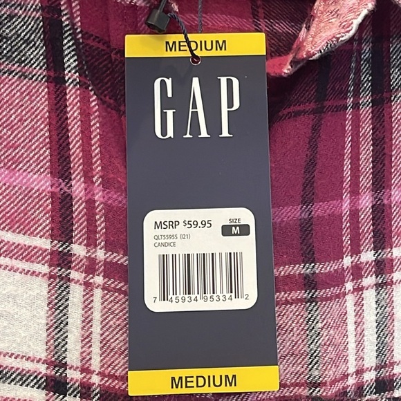 NWT Gap Women's Boyfriend Flannel Top Size M Candice - Picture 5 of 7